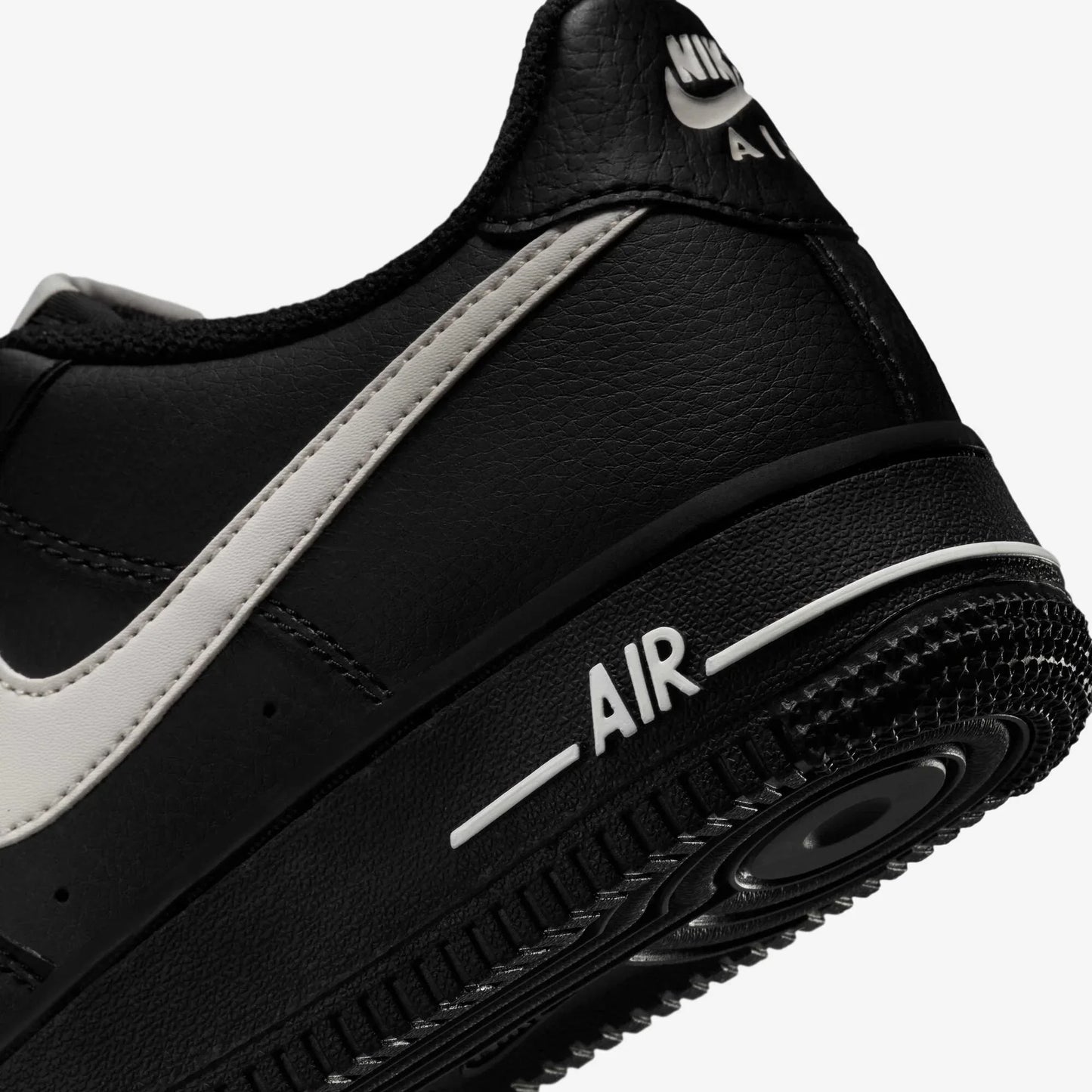 Nike Air Force 1 Older Kids' Iconic Black Leather Sneakers with Red Accents - Gomix Brands Outlet
