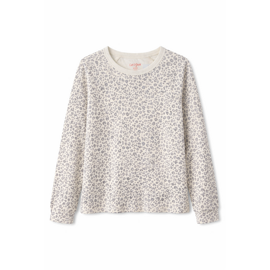 Cat & Jack Beige Animal Print Long Sleeve Top