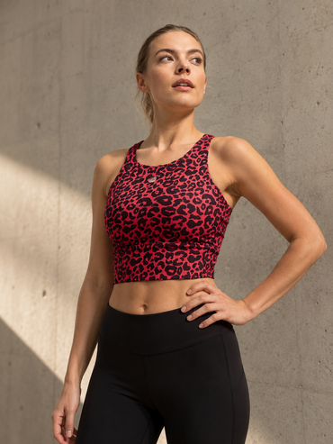 Crivit Jette Sports Bra Leopard Print