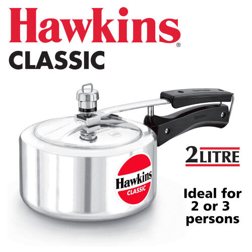 Hawkins Classic 2-Quart Silver Aluminum Pressure Cooker for Rapid, Delicious Meals