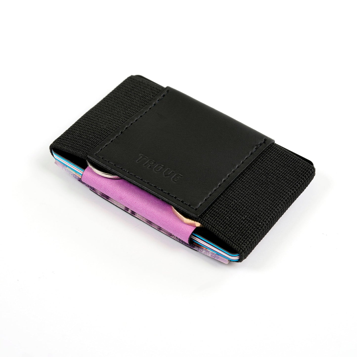 TROVE Nebula Dual-Color Leather Reversible Wallet with Elastic