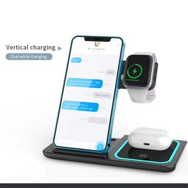 3 in 1 Foldable Wireless Charger 15W Fast Charging