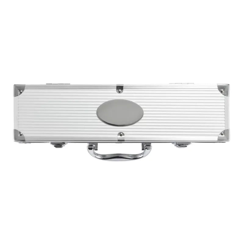 Durable 3-Piece Stainless Steel Barbecue Tool Set with Portable Aluminum Case