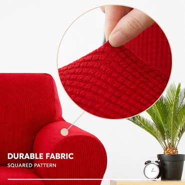 Deconovo Elastic Sofa Cover – Stretch Polyester in Red