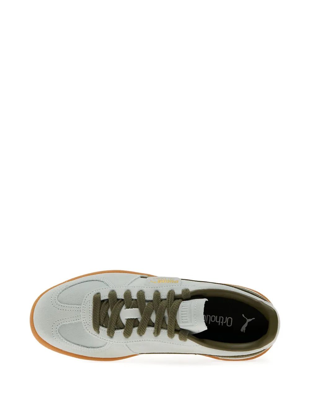 PUMA Palermo Men's Suede Low-Top Sneakers - Vibrant Green Gum Sole Trainers