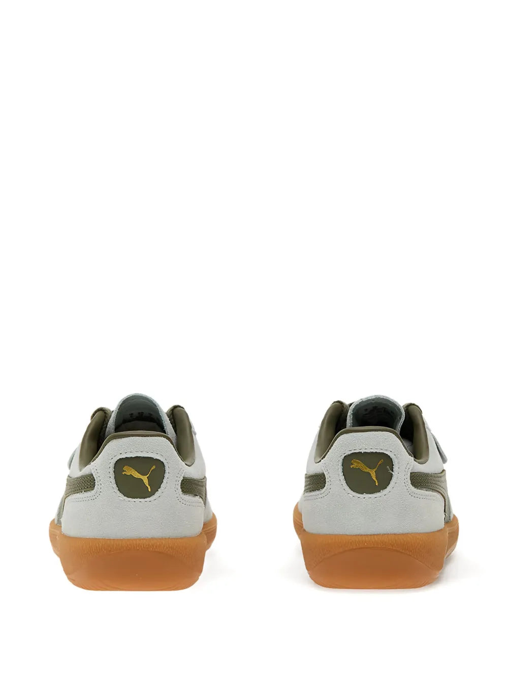 PUMA Palermo Men's Suede Low-Top Sneakers - Vibrant Green Gum Sole Trainers