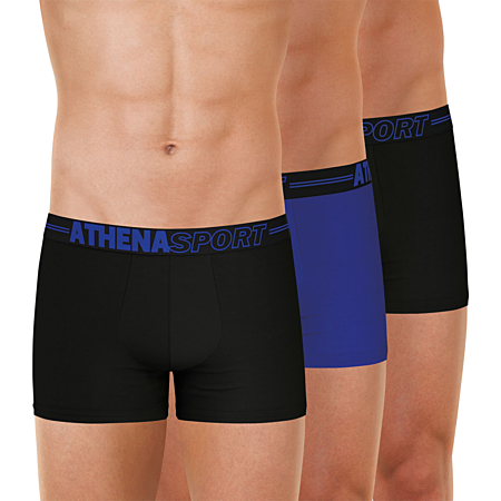 Athena Men's Ecopack Sport Boxer Briefs - 3-Pack Ultimate Comfort Everyday Wear