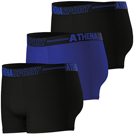 Athena Men's Ecopack Sport Boxer Briefs - 3-Pack Ultimate Comfort Everyday Wear