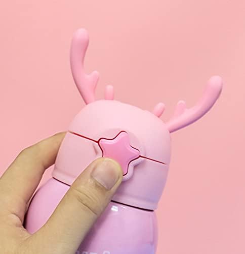 Cute Pink Unicorn Stainless Steel Kids Water Bottle – Leak‑Proof