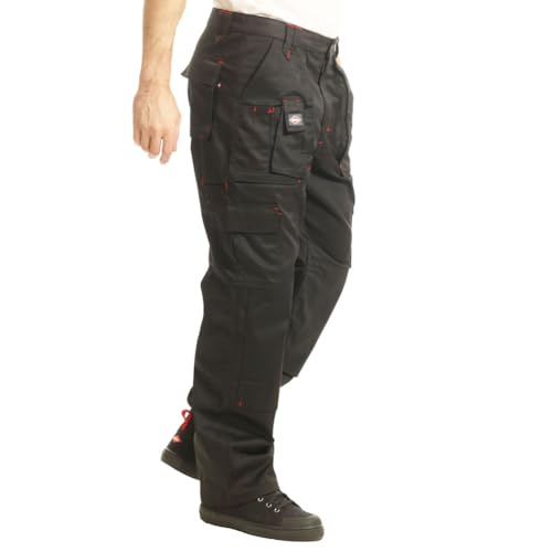 Lee Cooper Men's LCPNT206 Durable Multi-Pocket Workwear Cargo Trousers with Knee Pad Pockets
