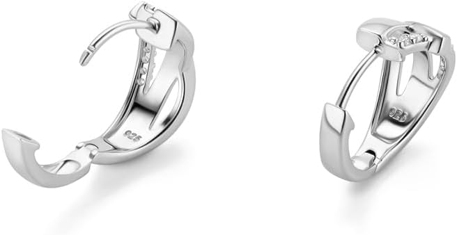18ct Gold Plated Sterling Silver Huggie Earrings - Dazzling Zirconia Hoops