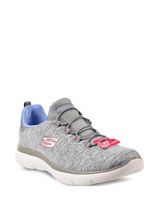 Skechers Women's Summits Quick Getaway Grey Mesh Lace-Up Sneakers. - Gomix Brands Outlet