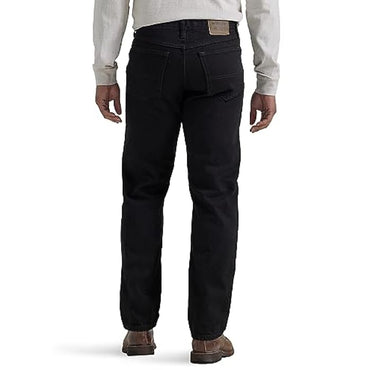 Wrangler Authentic Men's Classic 5-Pocket Relaxed Fit Cotton Jean, Black