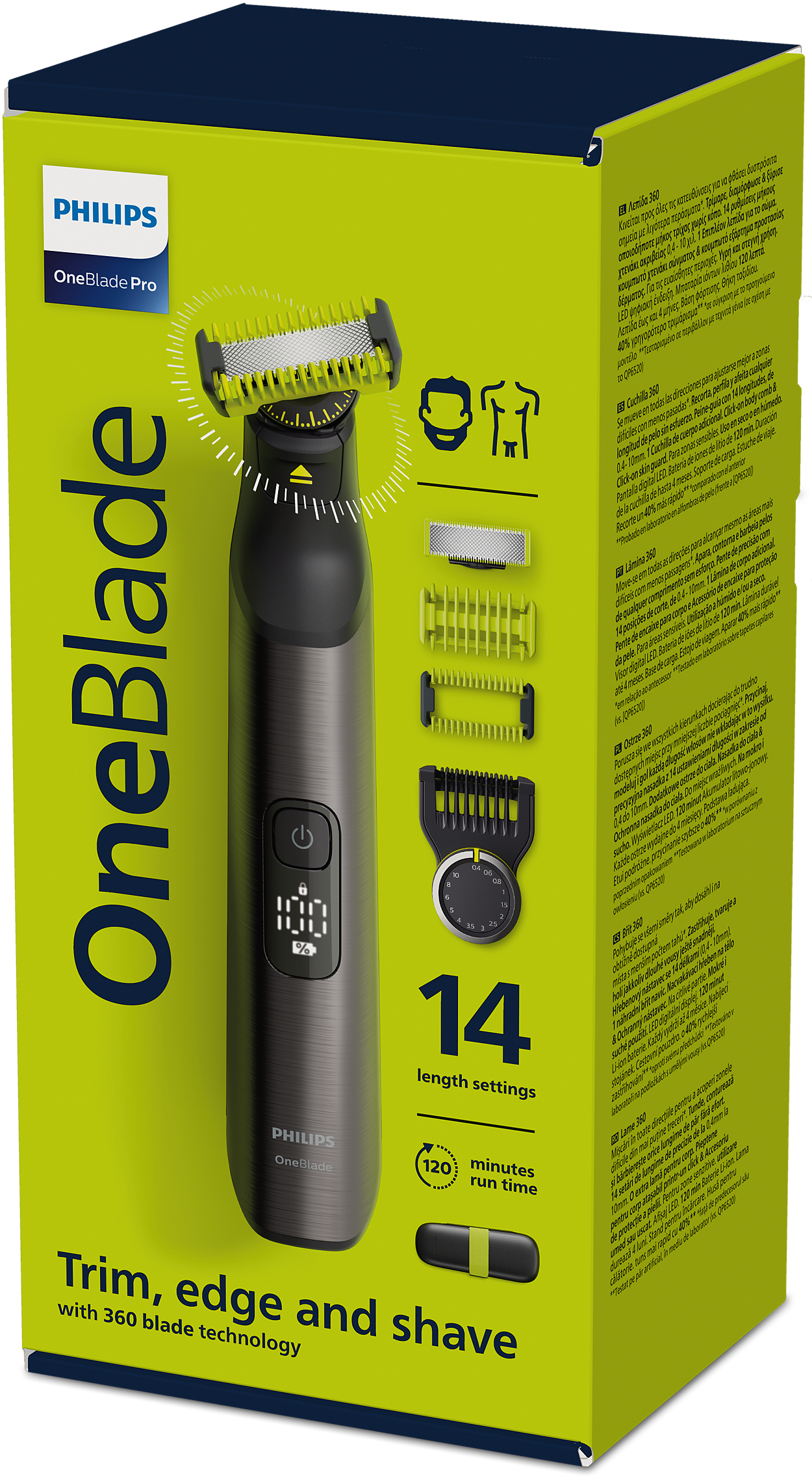 Philips OneBlade Pro 360 Face and Body Trimmer