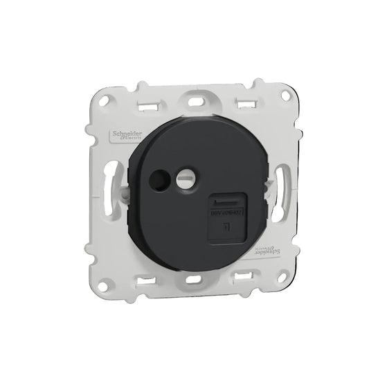 Schneider Electric Ovalis RJ45 Cat.5 UTP Telephone Socket Anthracite S461471 - Gomix Brands Outlet