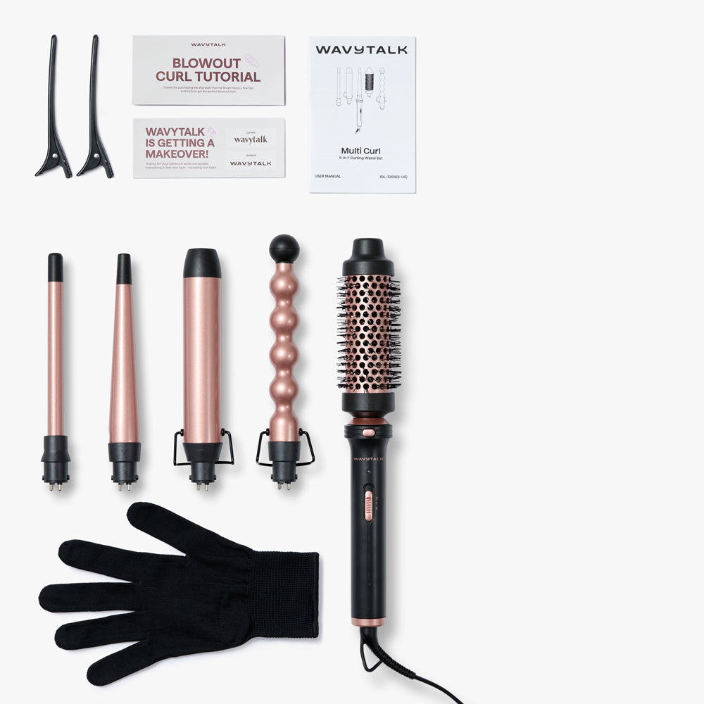 Wavytalk Multi Curl 5-in-1 Curling Wand Set