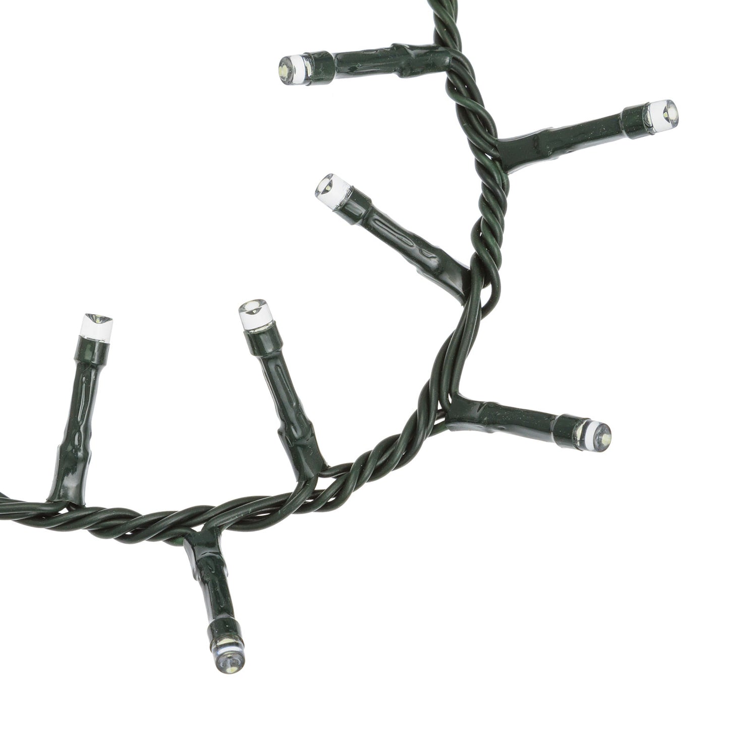 20m 1000 LED Warm White Mini Cluster String Lights, Green Cable, Indoor/Outdoor