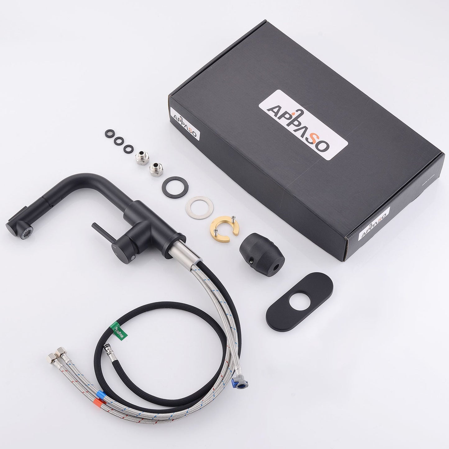 Matte Black Bar Sink Faucet with Pull-Out Sprayer - Gomix Brands Outlet