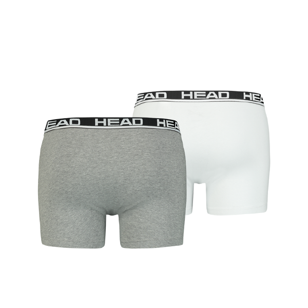 Head Basic Boxer 2P Men's Boxer Briefs 2-Pack Grey/Light Grey L 95% Cotton 5% Elastane