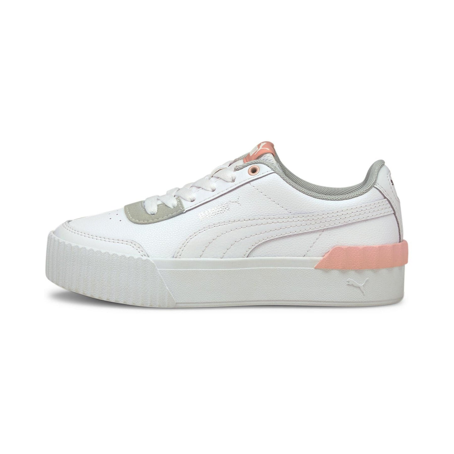 Puma Carina Lift Junior Sport Sneakers: Stylish White Platform Shoes for Kids