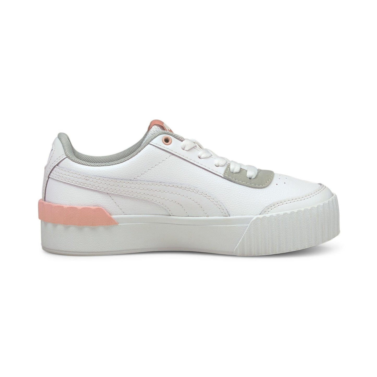 Puma Carina Lift Junior Sport Sneakers: Stylish White Platform Shoes for Kids