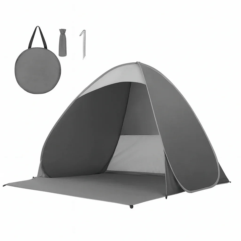 Qomolo Pop Up Beach Tent: Portable Automatic Anti-UV 50+ Sun Shade for Babies - Gomix Brands Outlet