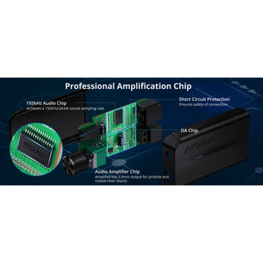 AUTOUTLET 192kHz DAC Optical to 3.5mm Converter with Volume Control - Gomix Brands Outlet