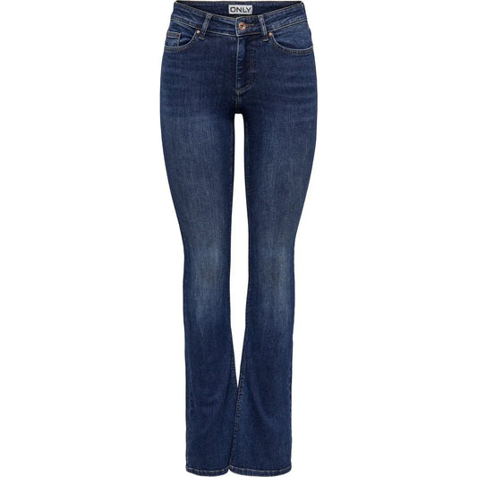 ONLY Mid Blush Flared Denim Jeans for Women Dark Blue - Gomix Brands Outlet