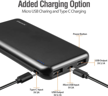ENEGON Portable Battery Charger Power Bank 10000mAh 2-Pack