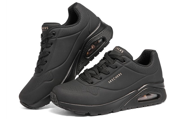 Skechers Women's Uno Black Classic Air-Cooled Memory Foam Sneakers