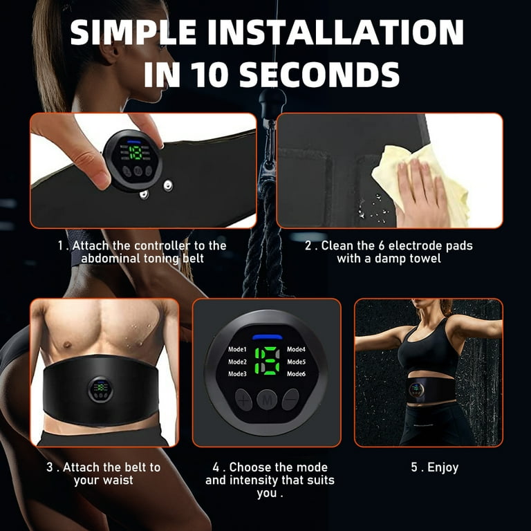 DFITO Wireless EMS Smart Abdominal Muscle Toner Belt for Core Strength Training