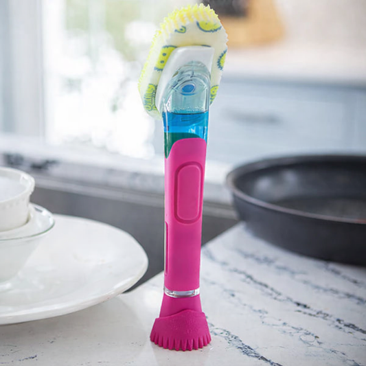 Dish Daddy Flexible Scrubbing Wand with Detergent Dispenser