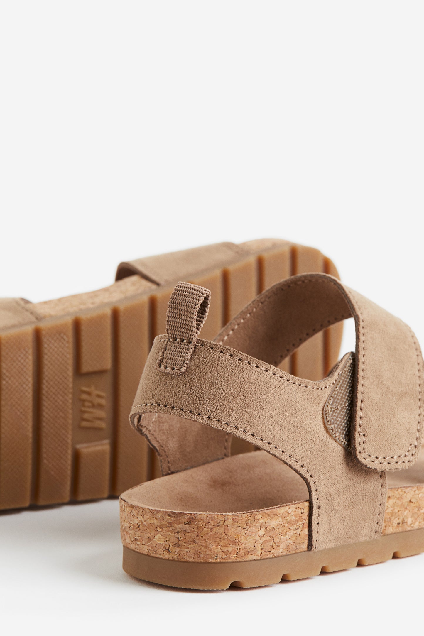 Kids' Durable Taupe Ankle-Strap Sandals: Easy-Wear Hook-and-Loop Design