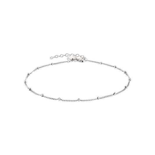 Elegant Liebeskind Berlin Silver-Coloured Stainless Steel Anklet with Lobster Clasp