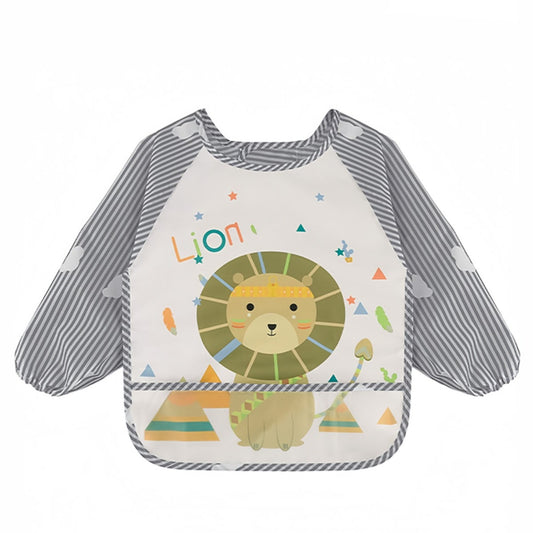 Mr. Penda Long Sleeve Baby Bibs Waterproof Smock 6-36 Months Lion