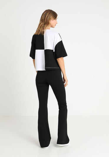 ONLY ONLPAIGE Women's High-Waist Flared Knit Pants - Comfortable Black Style