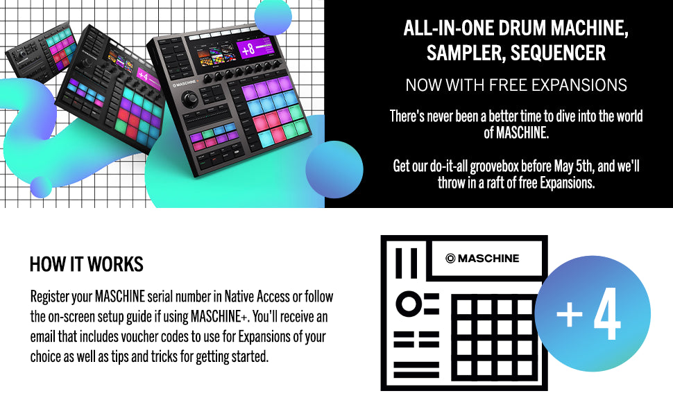 Compact Native Instruments Maschine Mikro MK3 Beatmaking Production Controller
