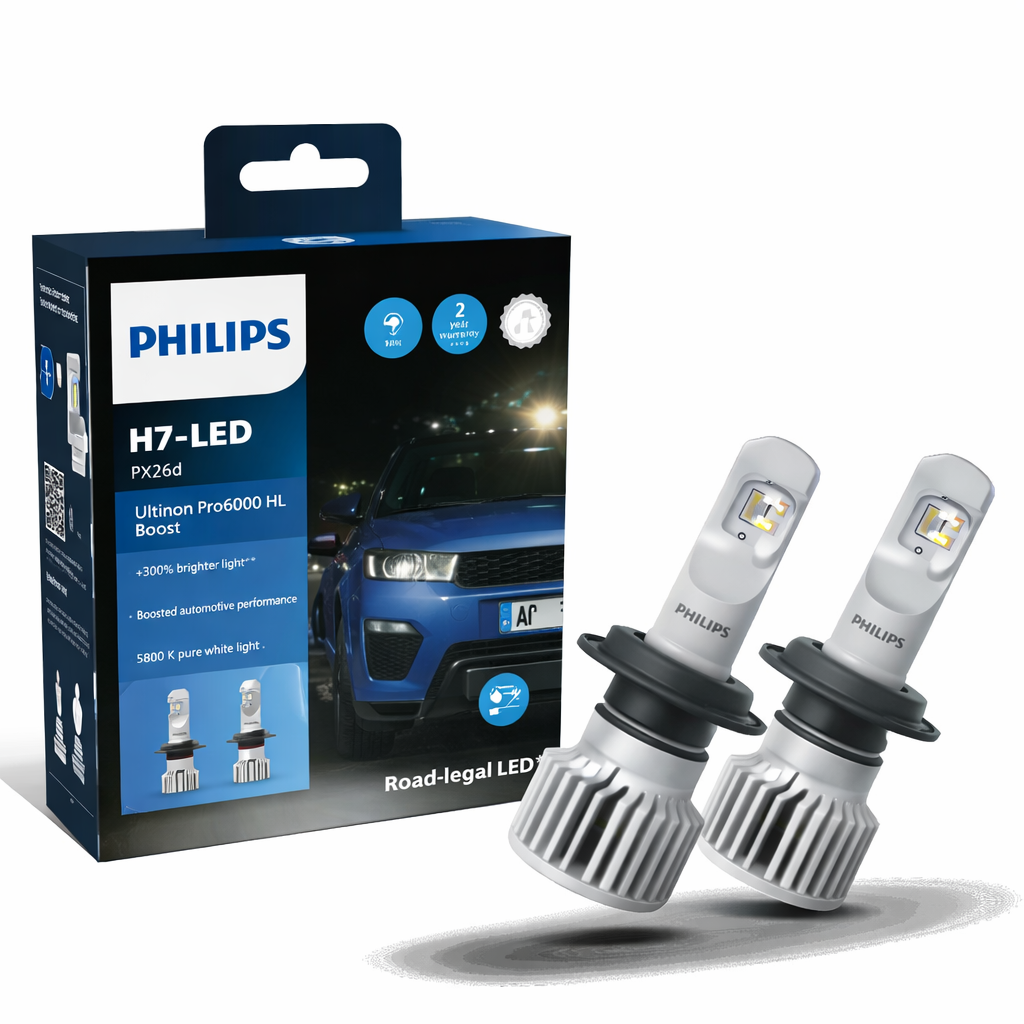 Philips Ultinon H7 LED Bulb 5800K Boost 300% pack of 2