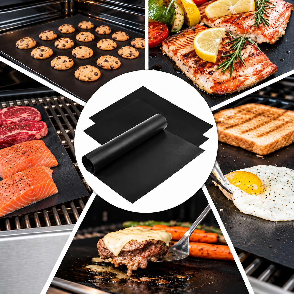 Kaufland Countryside Non-Stick Grill Mat Set 50 x 40 cm, 3-Piece