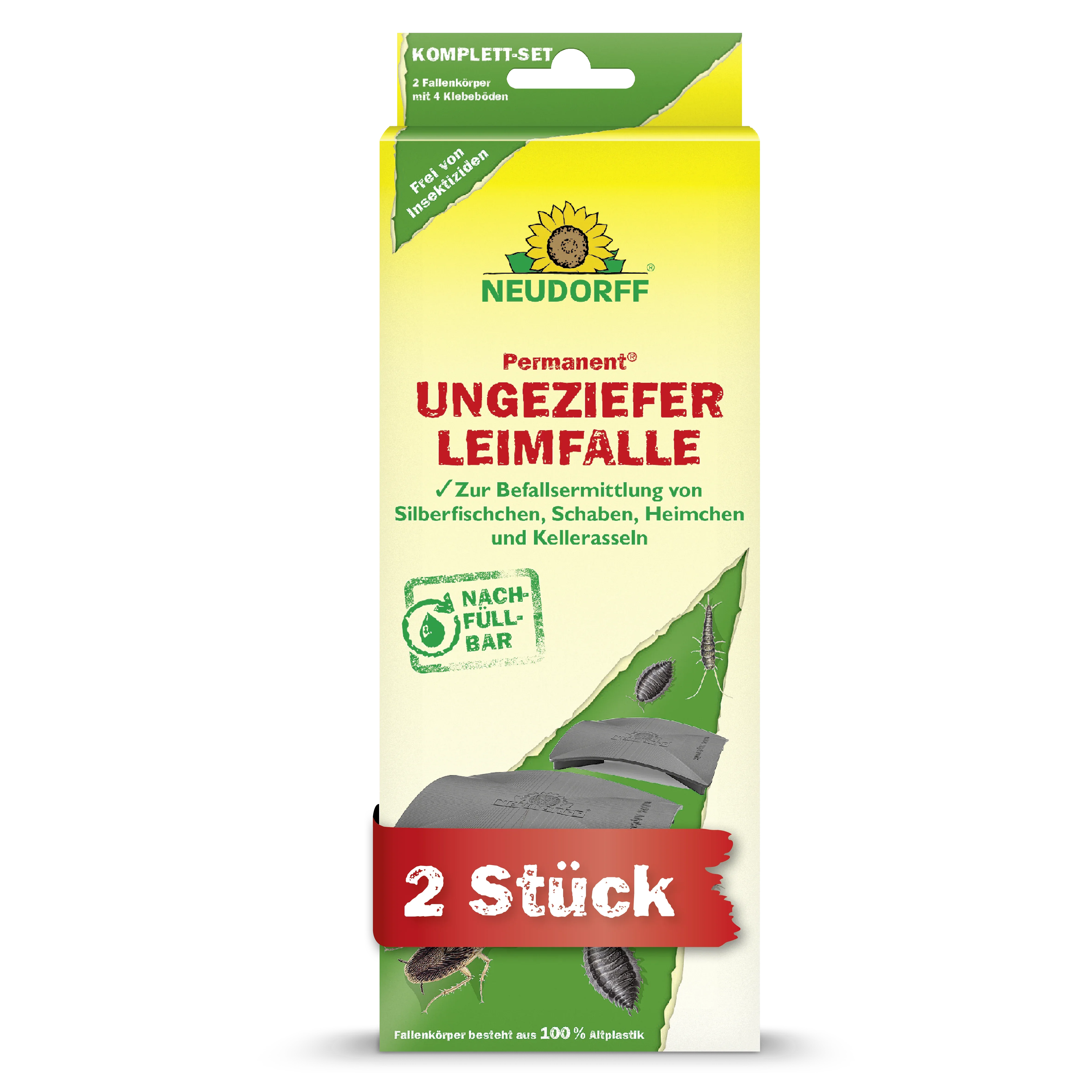 Neudorff Permanent Non-Toxic Insect Glue Trap for Silverfish, Cockroaches, Crickets, Woodlice - Gomix Brands Outlet