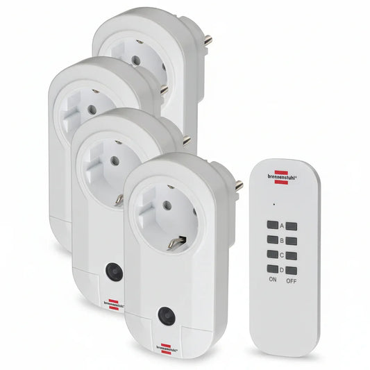 Comfort-Line Indoor Remote Control Socket Set, 4 Receivers & Handheld Transmitter - Gomix Brands Outlet
