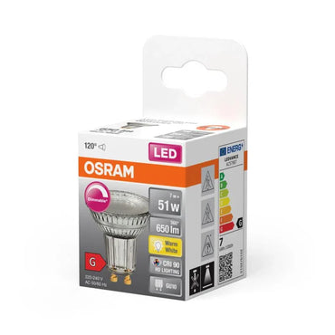 Osram LED Superstar GU10 PAR16 Dimmable Spot Bulb 7W 650lm Warm White - Gomix Brands Outlet