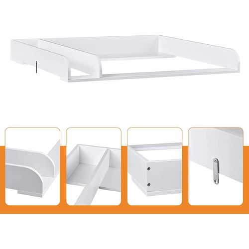 WOLTU White MDF Baby Changing Table Topper: Safe, Sturdy, & Stylish Organizer