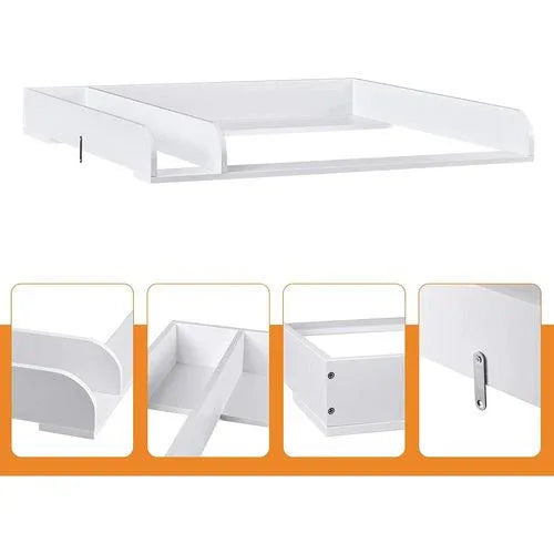 WOLTU White MDF Baby Changing Table Topper: Safe, Sturdy, & Stylish Organizer - Gomix Brands Outlet