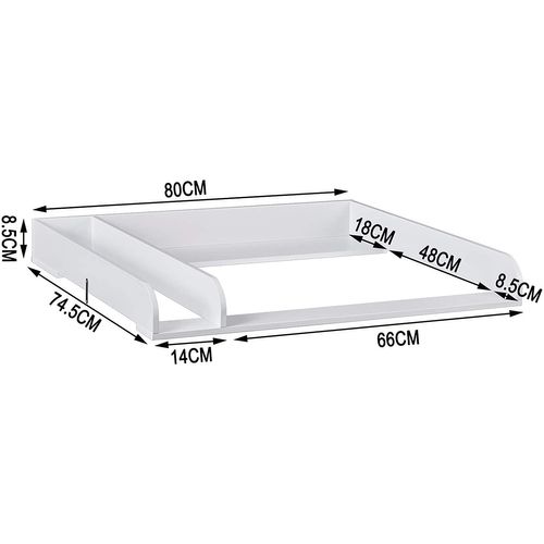 WOLTU White MDF Baby Changing Table Topper: Safe, Sturdy, & Stylish Organizer