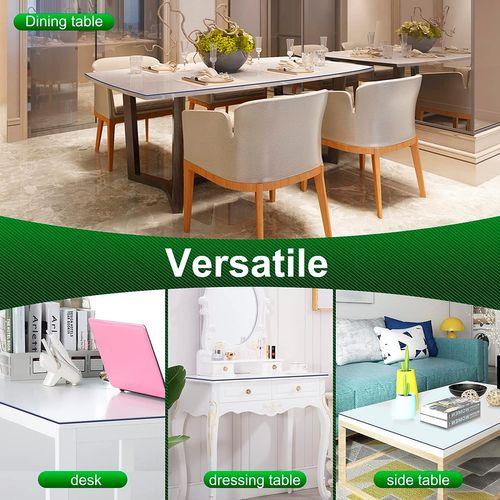 WOLTU Durable 2mm Transparent PVC Tablecloth - Waterproof, Scratch-Resistant, Easy Clean - Gomix Brands Outlet