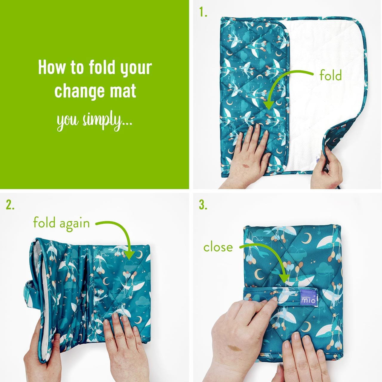 Bambino Mio Cloud Nine Portable Foldable Waterproof Soft Baby Changing Pad