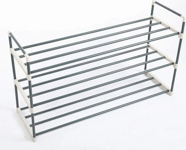 WOLTU Beige 3‑Tier Shoe Rack – Sturdy Steel‑Plastic Organizer for Up to 15 Pairs - Gomix Brands Outlet