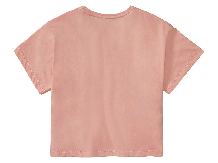 Pepperts! Girls' Cropped T-Shirt Set 2-Pack Pink 134-140 cm (8-10 Years) 407499