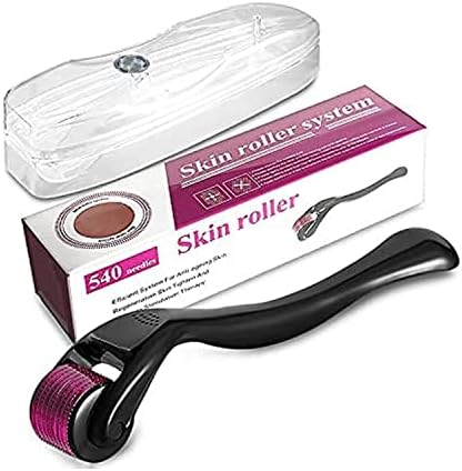 Premium Titanium 540 Micro Needle Derma Roller for Face and Skin Rejuvenation